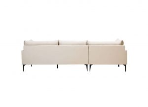 Chic Cream Cotton Linen L-Shaped Sofa