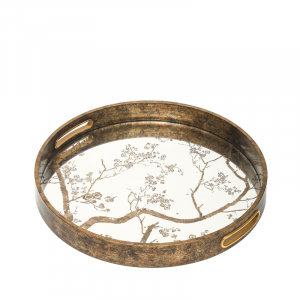 Gold Vintage Set of Round Trays